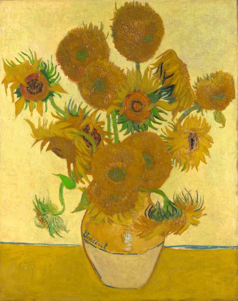 Vase with Fourteen Sunflowers August 1888